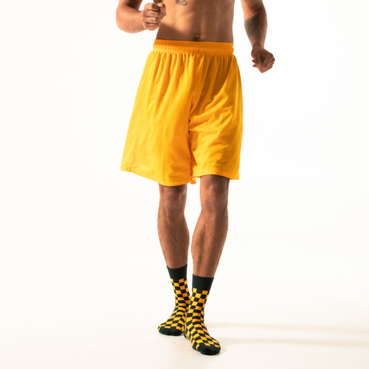 Forest Green + Gold Checkered Socks