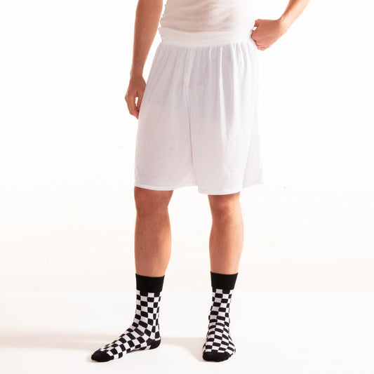 Black + White Checkered Socks