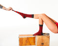 Load image into Gallery viewer, Red and Black Striped Socks 
