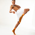 Load image into Gallery viewer, Orange + Brown Checkered Socks
