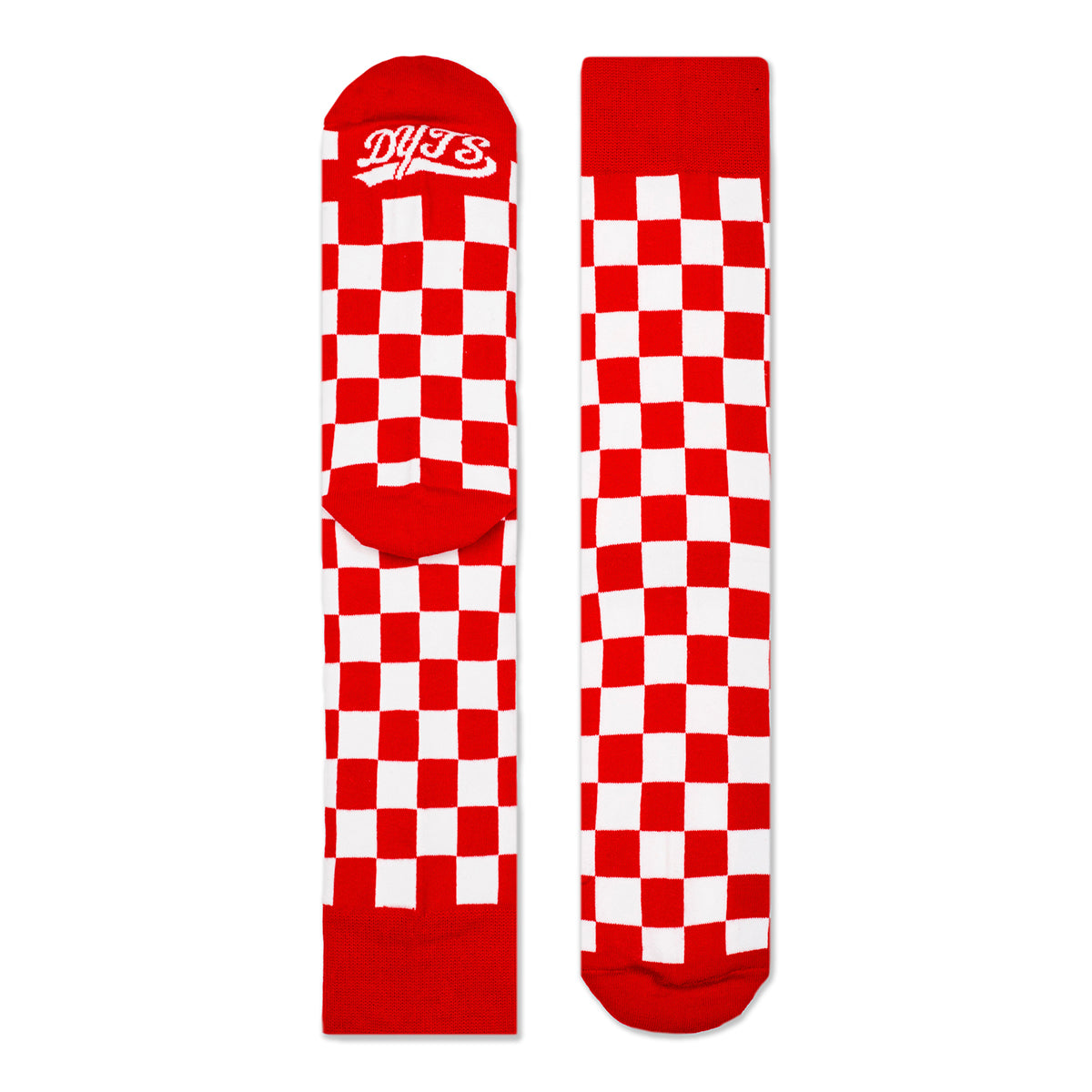 Red + White Checkered Socks