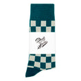 Load image into Gallery viewer, Teal + Grey Checkered Socks
