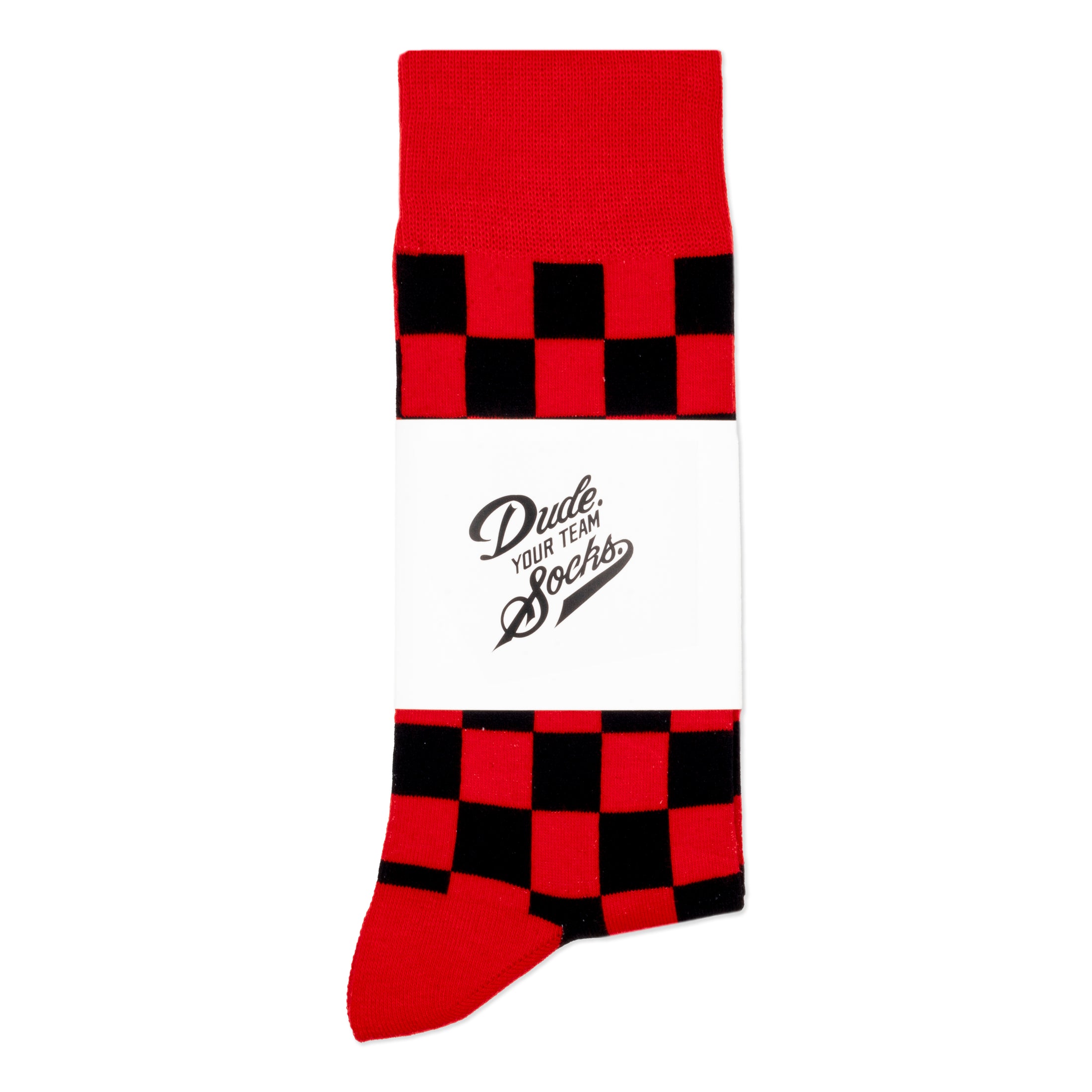 Red + Black Checkered Socks