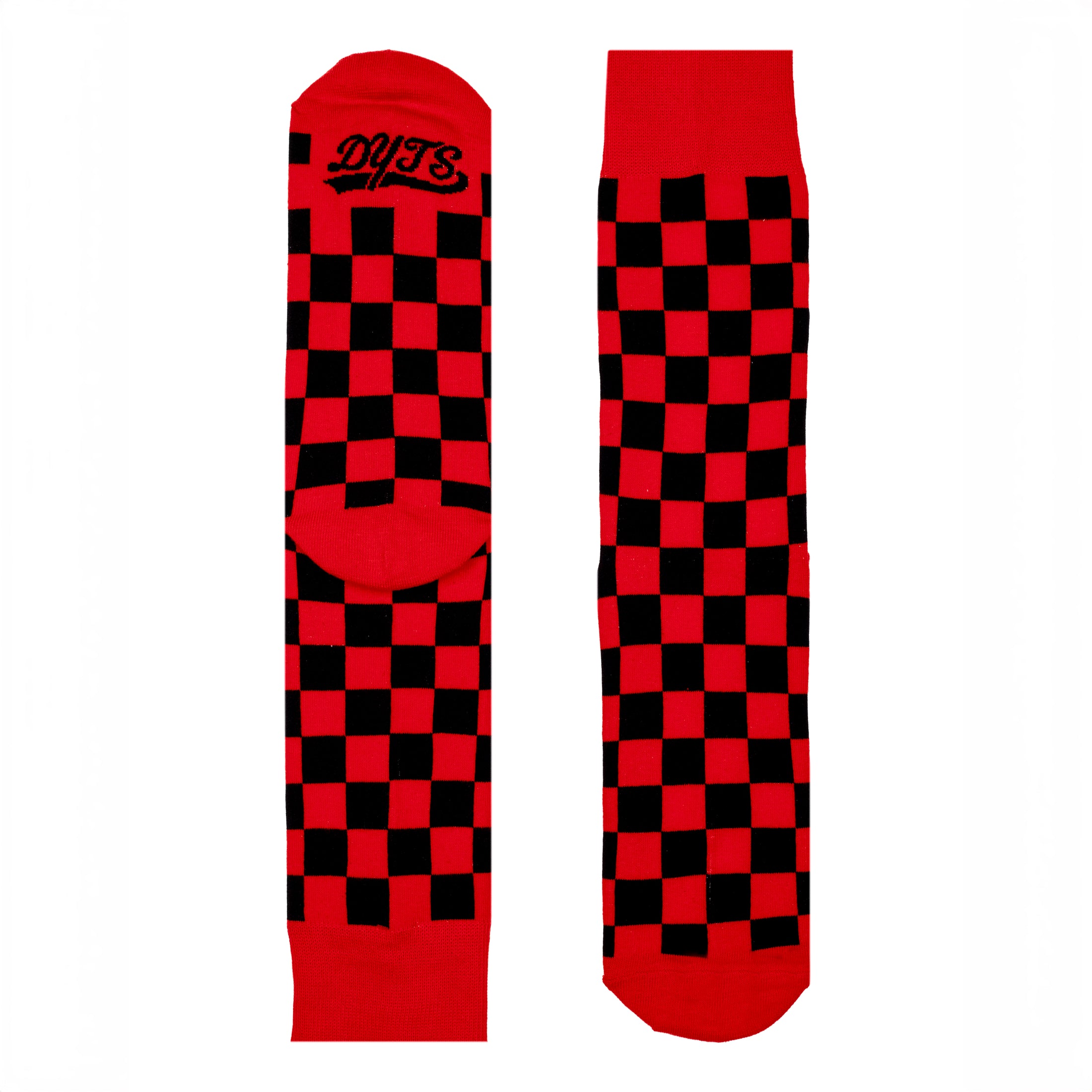 Red + Black Checkered Socks