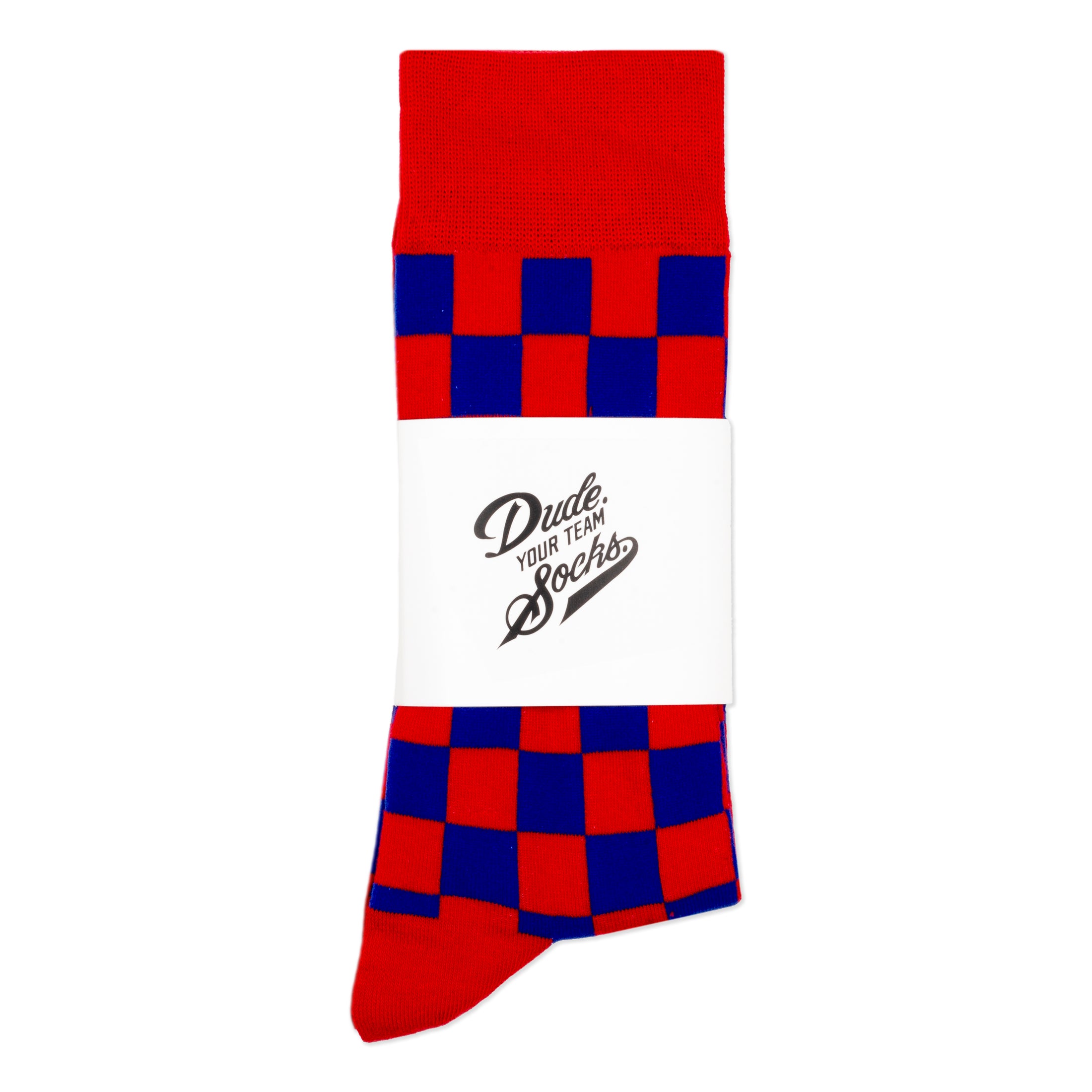 Red + Blue Checkered Socks