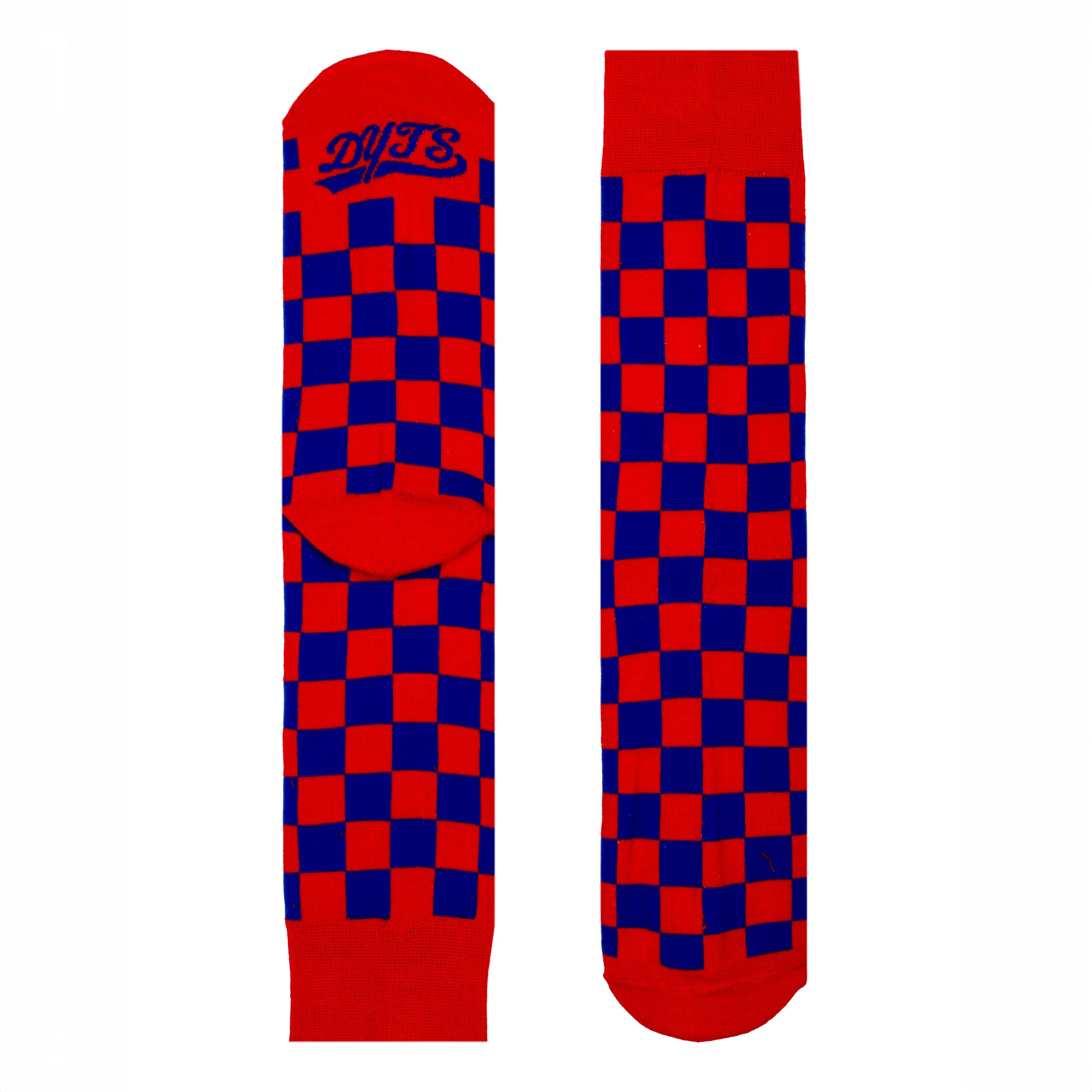 Red + Blue Checkered Socks