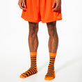 Load image into Gallery viewer, Orange + Brown Striped Socks
