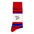 Load image into Gallery viewer, Red + Blue Striped Socks
