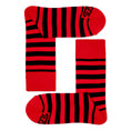 Load image into Gallery viewer, Red + Black Striped Socks
