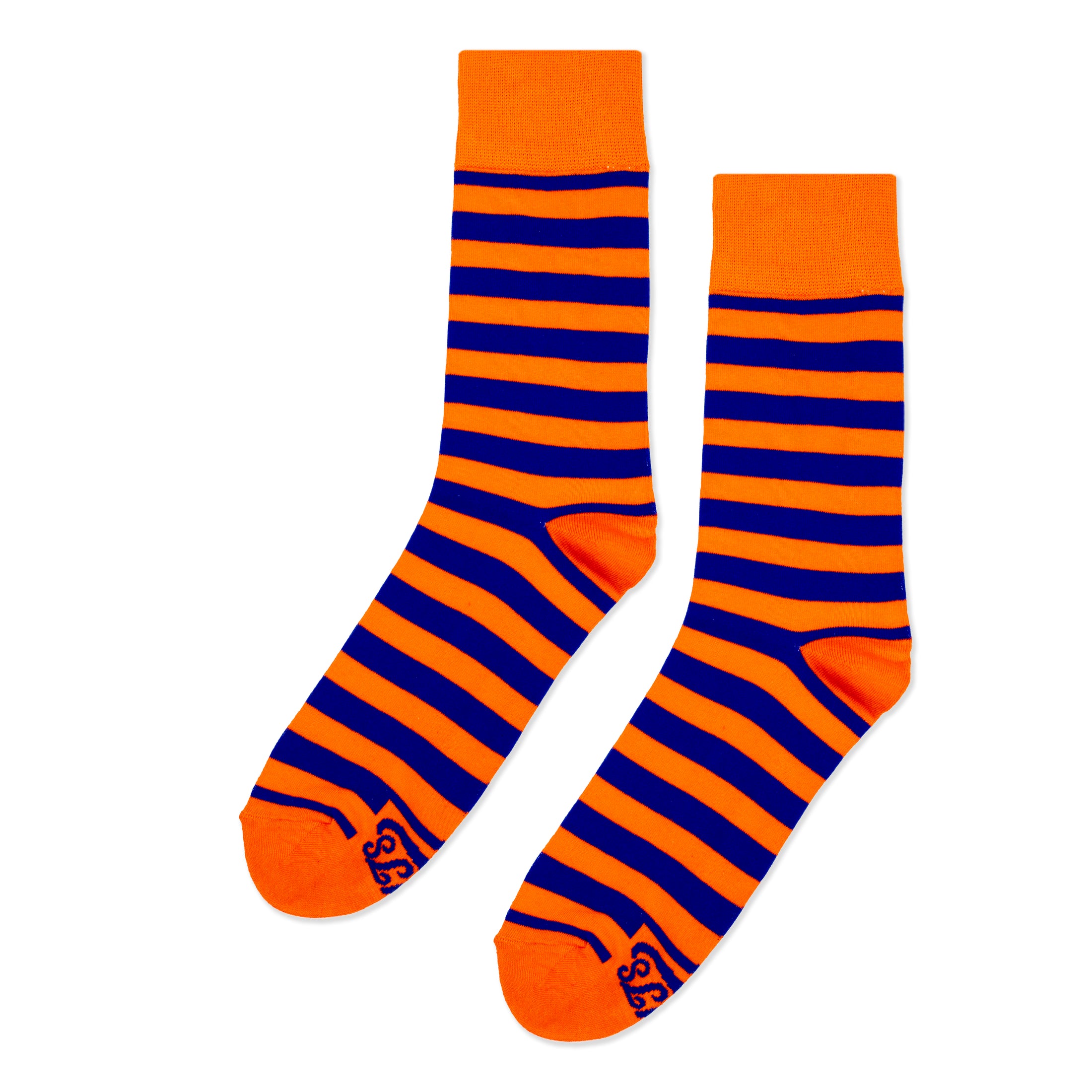 Orange + Blue Striped Socks Orange + Blue Striped Socks