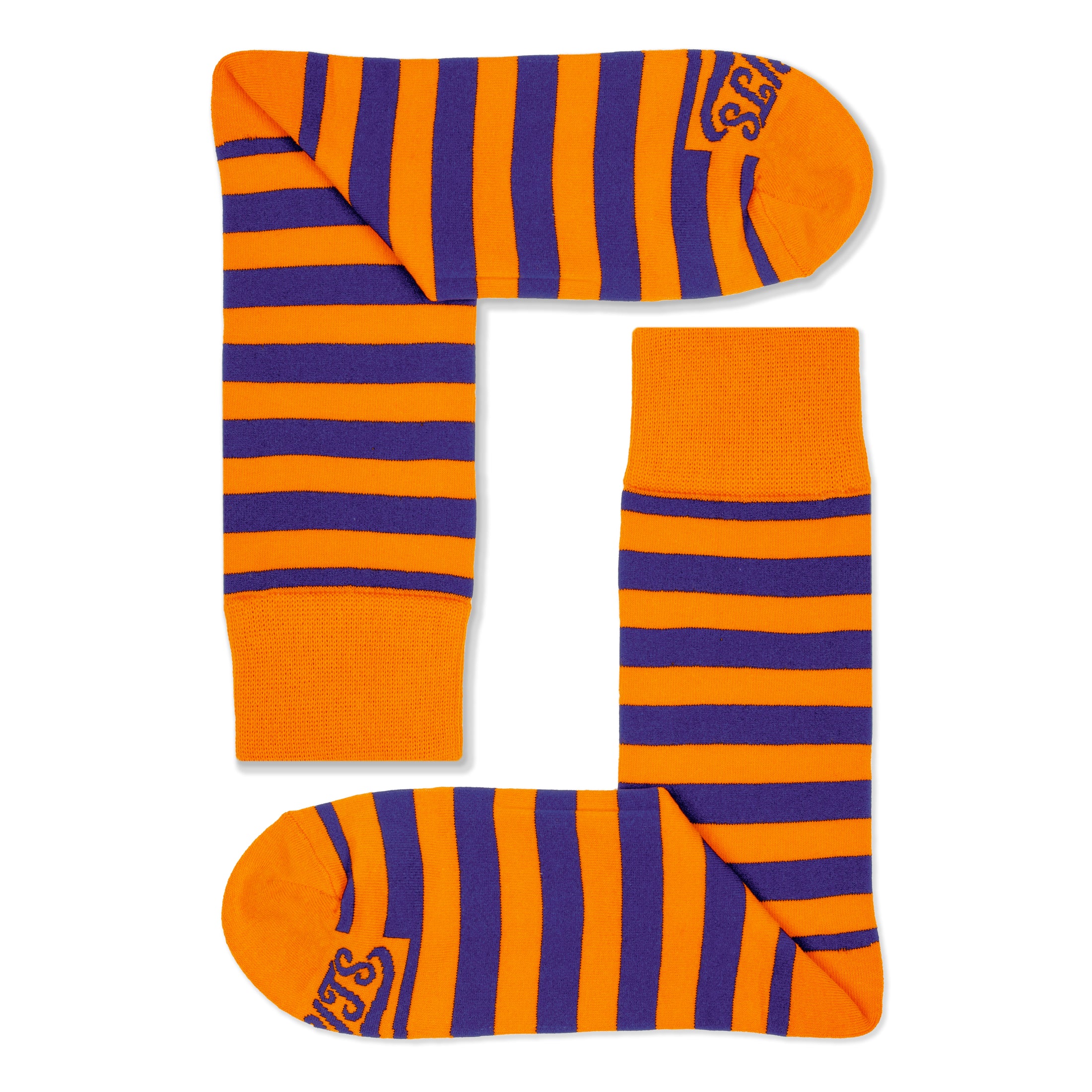 Orange + Purple Striped Socks