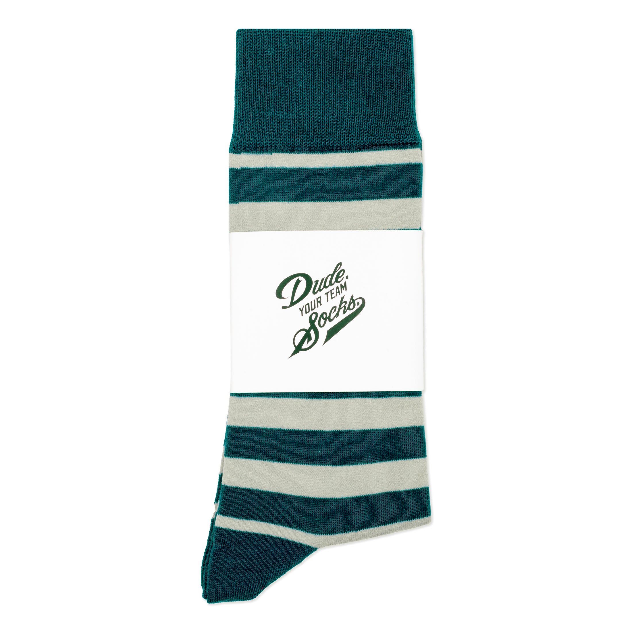 Teal + Grey Striped Socks