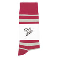 Load image into Gallery viewer, Maroon + Grey Striped Socks
