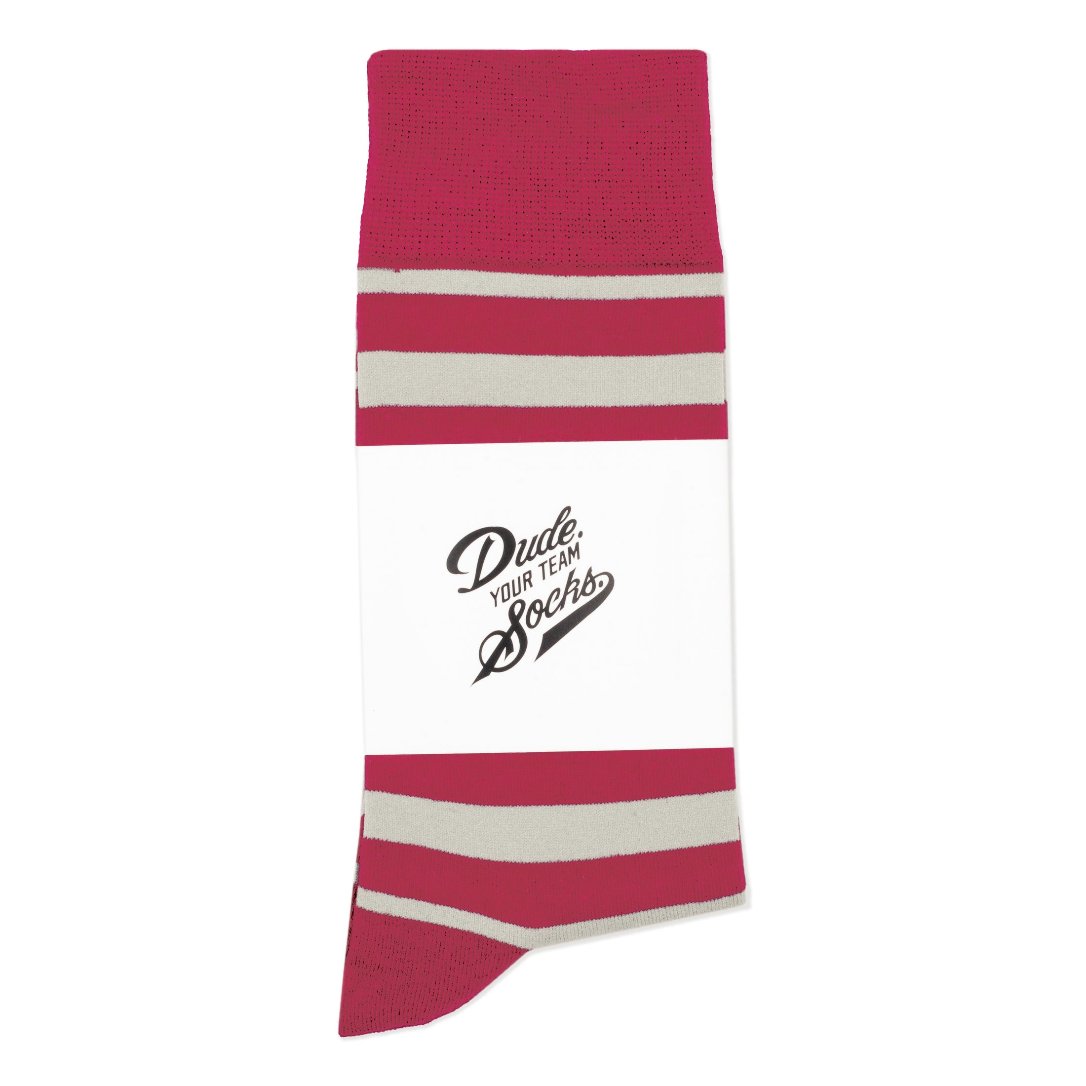 Maroon + Grey Striped Socks