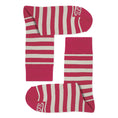 Load image into Gallery viewer, Maroon + Grey Striped Socks
