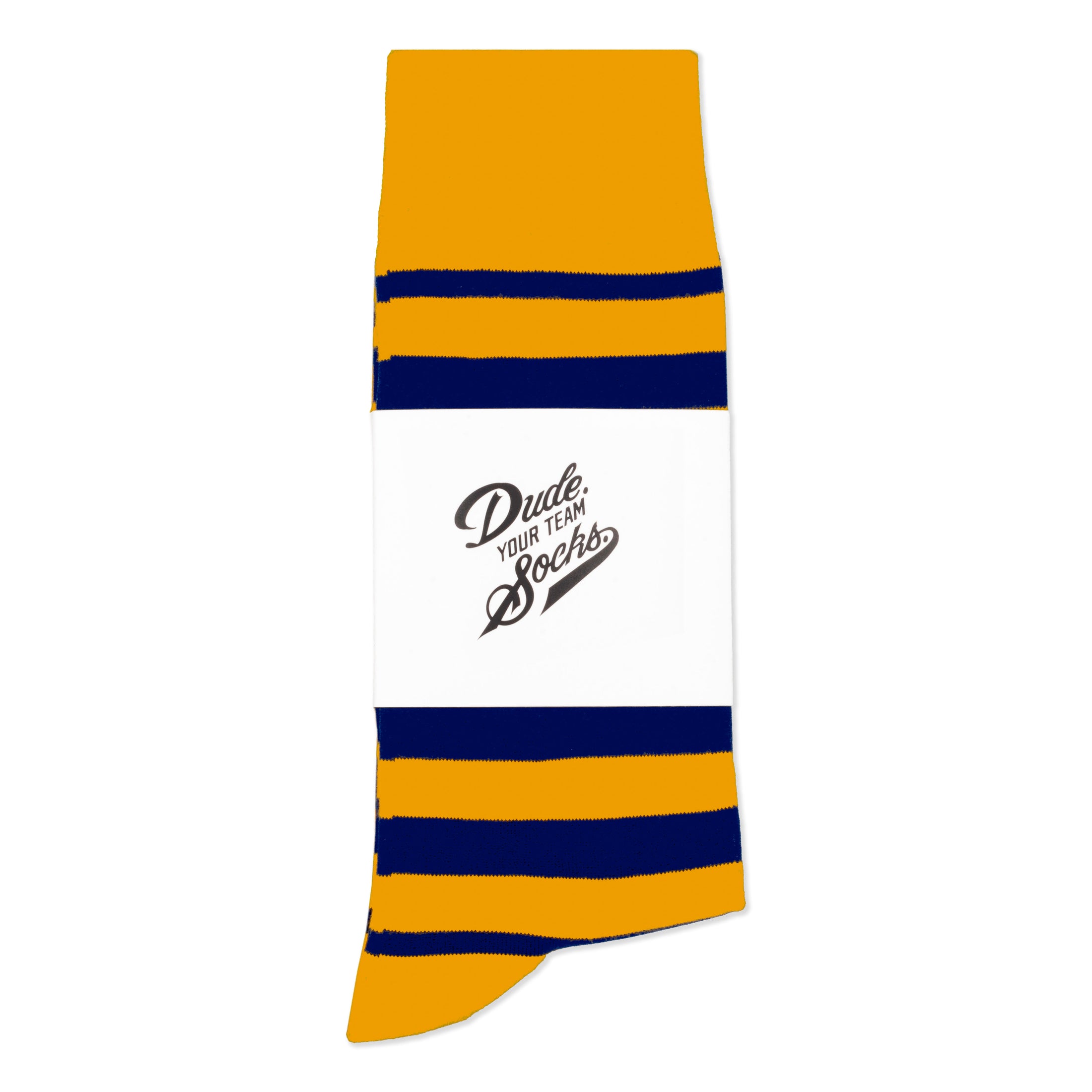 Mustard + Navy Striped Socks