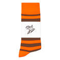 Load image into Gallery viewer, Orange + Brown Striped Socks
