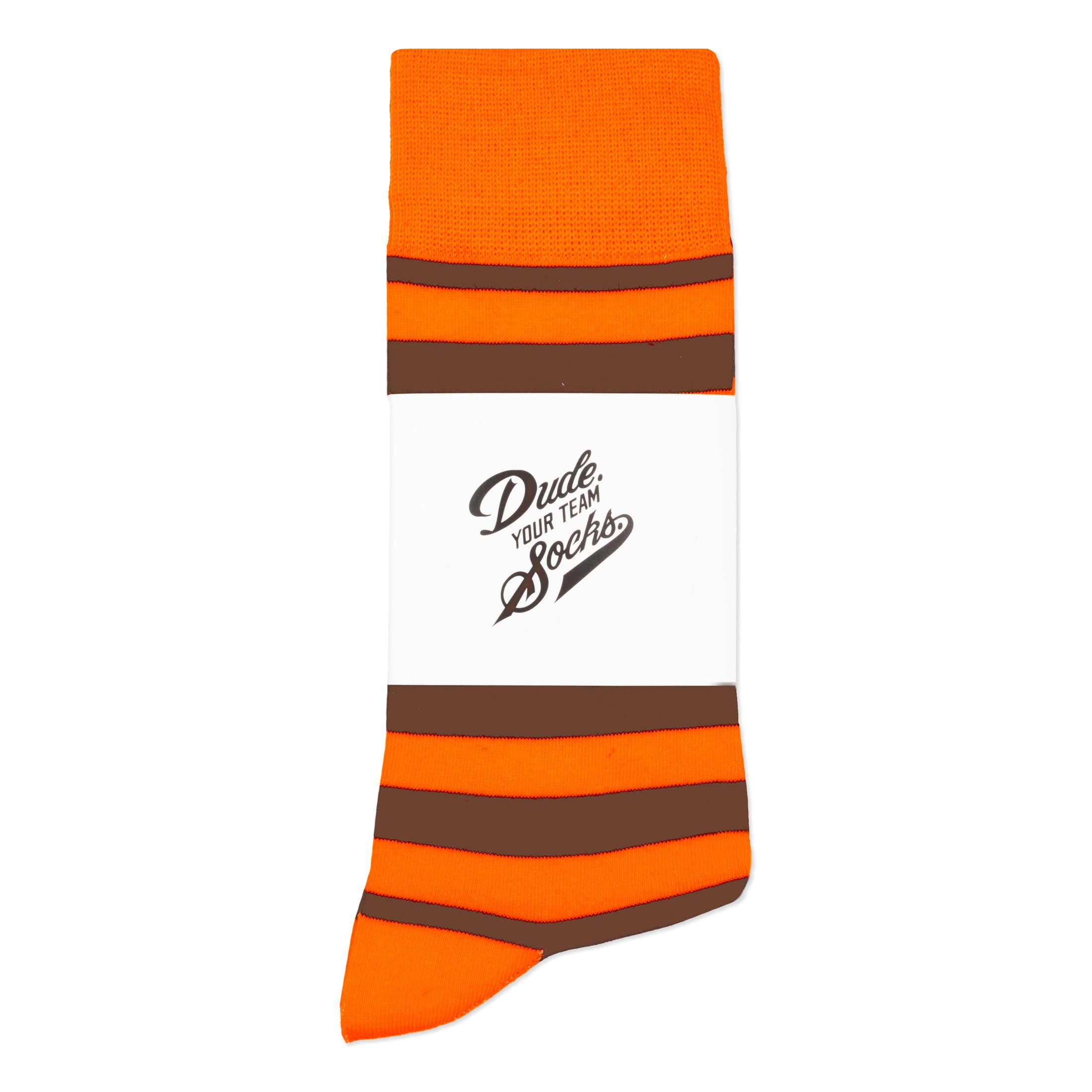 Orange + Brown Striped Socks