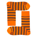 Load image into Gallery viewer, Orange + Brown Striped Socks
