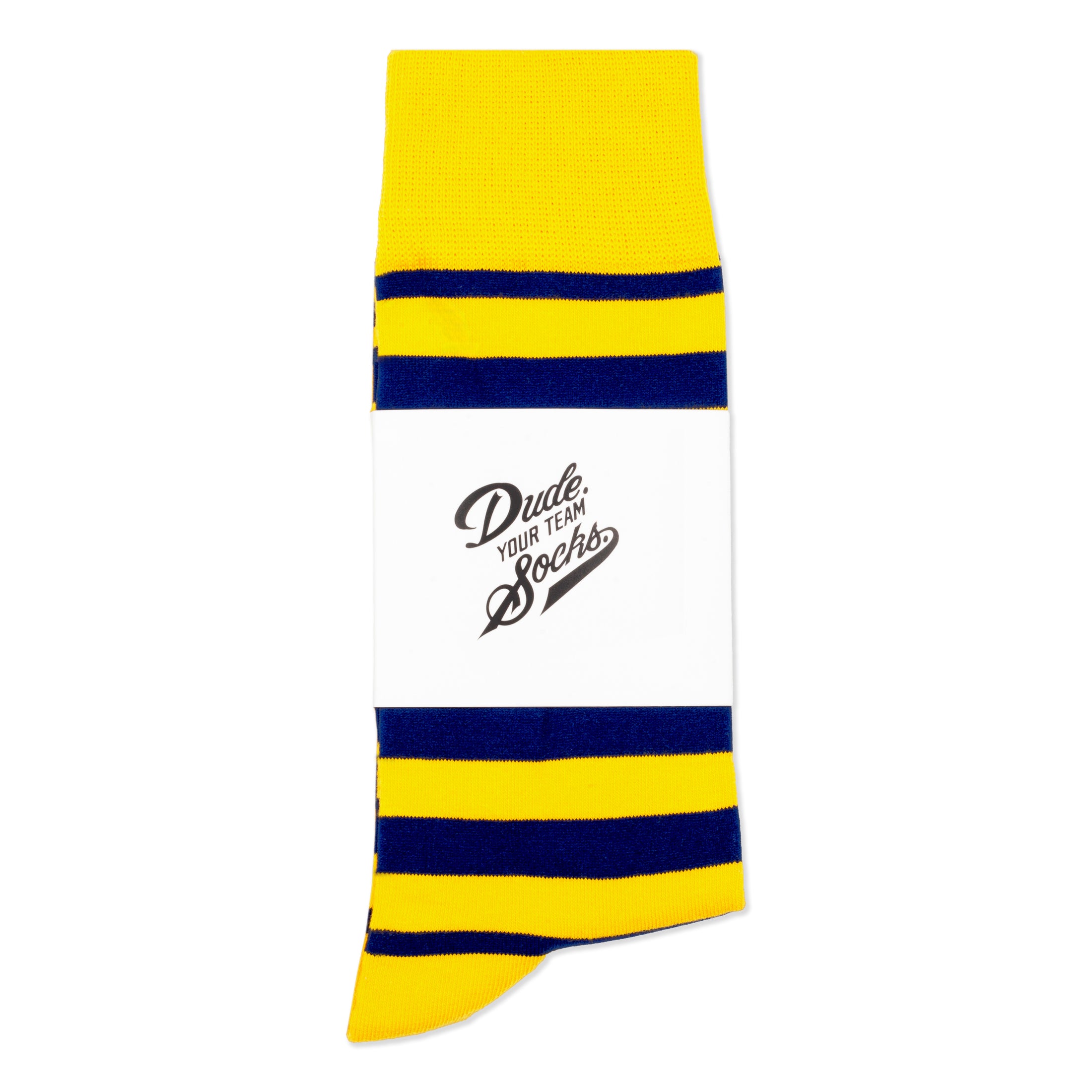 Yellow + Navy Striped Socks