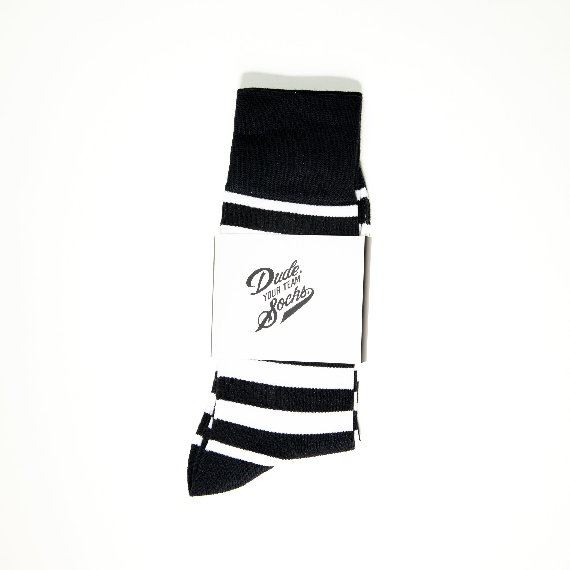 Black + White Striped Socks
