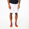 Load image into Gallery viewer, Orange + Blue Checkered Socks
