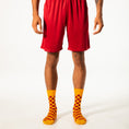 Load image into Gallery viewer, Burgundy + Gold Checkered Socks
