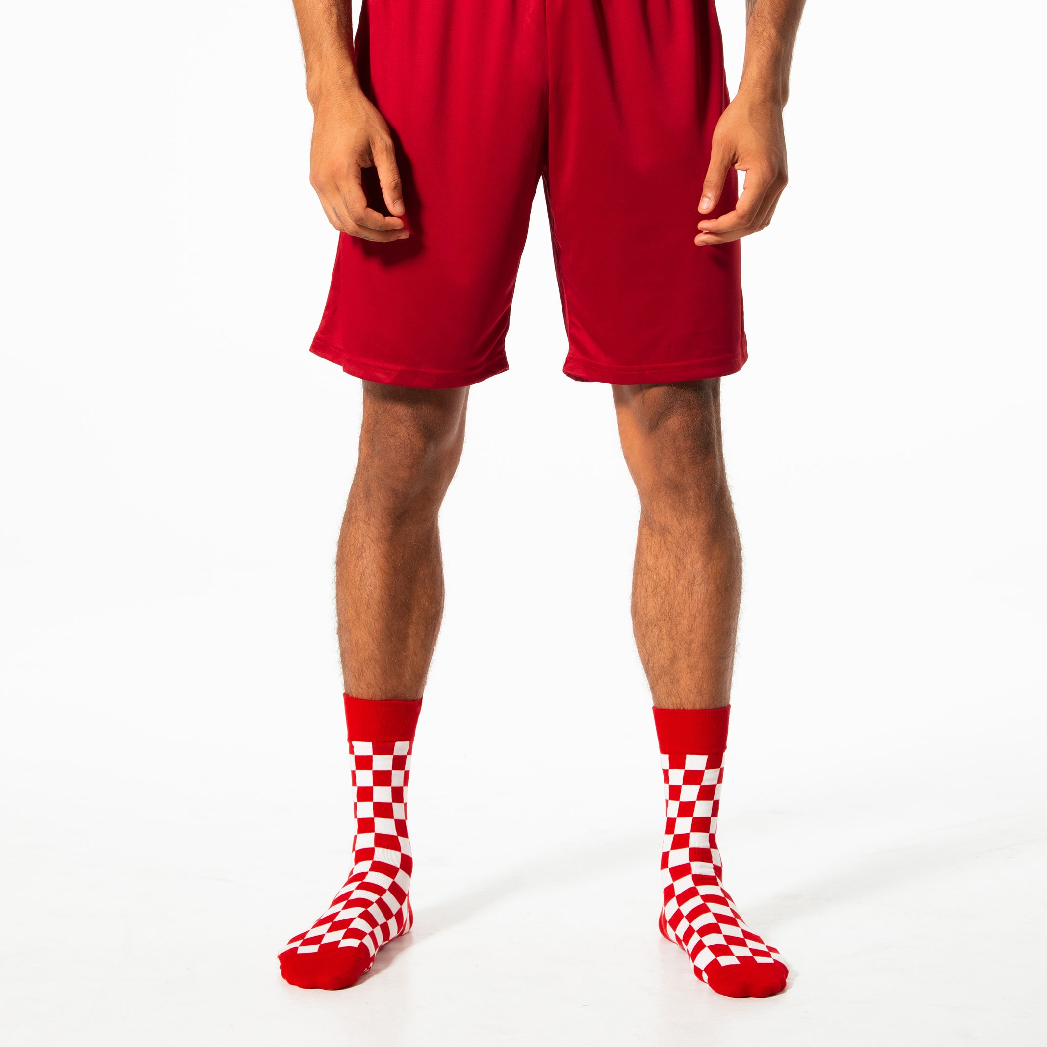 Red + White Checkered Socks