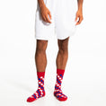 Load image into Gallery viewer, Red, White + Blue Checkered Socks
