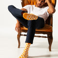 Load image into Gallery viewer, Gold + White Checkered Socks
