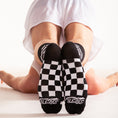 Load image into Gallery viewer, Black + White Checkered Socks
