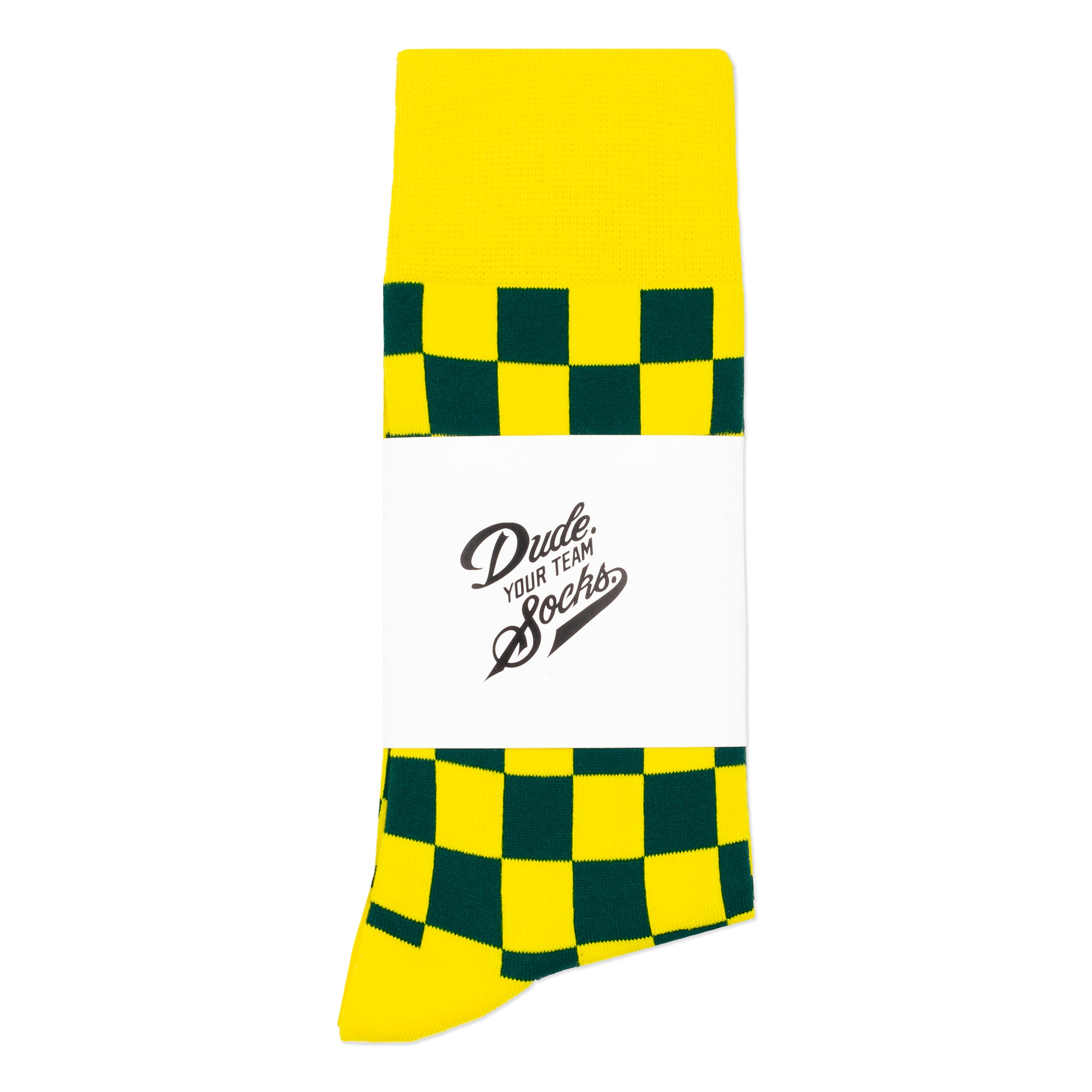 Yellow + Dark Green Checkered Socks