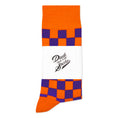 Load image into Gallery viewer, Orange + Purple Checkered Socks
