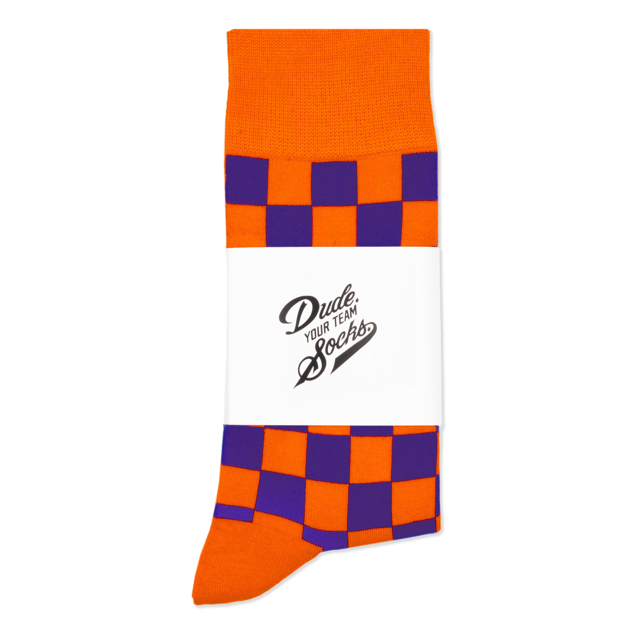 Orange + Purple Checkered Socks